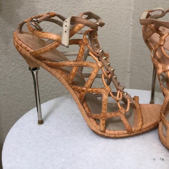 B Brian Atwood Mirante Studded Cage Sandal - Picture 8 of 9